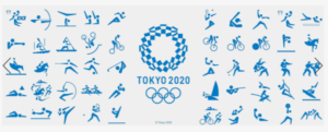東京2020オリンピックスポーツピクトグラム 手ぬぐい 全競技